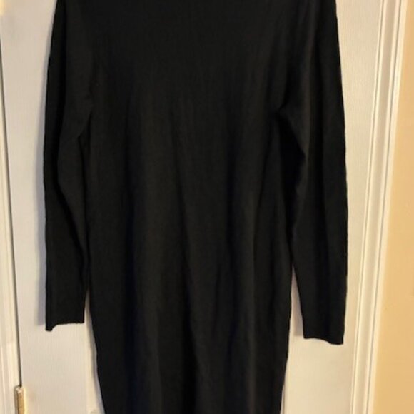 Merona Women's Black Long Sleeve Knit Sweater Dress Size XL Goth Holiday Cozy - Picture 3 of 8